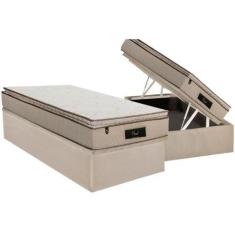 Imagem de Conjunto Box Baú Solteiro: Colchão Espuma Luckspuma Masterpocket Cloud