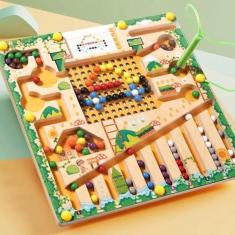 Imagem de Brinquedos Educativos Montessori Magnéticos de Madeira Colorida para C
