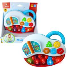 Imagem de Brinquedo de Aprendizagem Piano Infantil Com Luz E Som - Castela