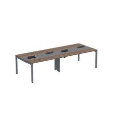 Imagem de Mesa de Plataforma Dupla para 4 Pessoas Corporativa 150X120/4P PDC15/12/4P Walnut/Grafito