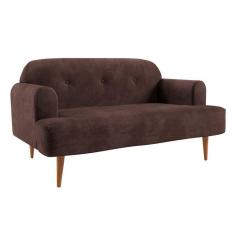 Imagem de Sofá 2 Lugares Kiev Veludo Marrom 130 cm