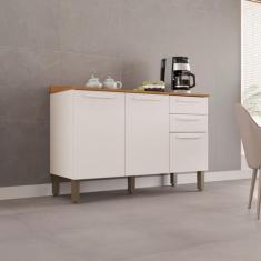 Imagem de Balcão para Cozinha 3 Portas 2 Gavetas Bella - Sallêto Móveis