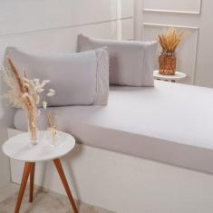 Imagem de Jogo de Cama Casal Broderie 3 Pçs Bordado Inglês 138x188x30cm