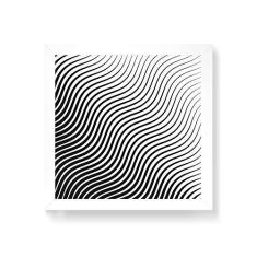 Imagem de Arte Maníacos Quadro Decorativo Optical Linhas Ondas - 50x50cm (Moldura em laca )