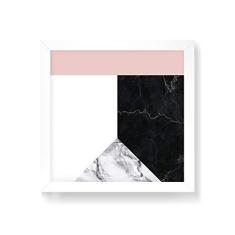 Imagem de Arte Maníacos Quadro Decorativo Escandinava faixa Reta  - 50x50cm (Moldura em laca )