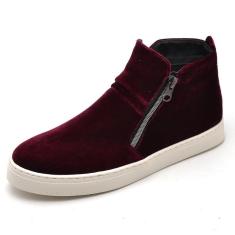 Imagem de Tênis Casual Feminino Couro Slip On Cano Alto-Feminino