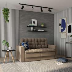 Imagem de Sofá 3 Lugares Retrátil Hamburgo Suede Bege