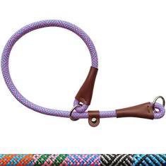 Imagem de YUCFOREN Coleira deslizante para cães, coleira redonda de nylon para treinamento sem puxar com rolha deslizante, 1/3 por 50 cm, 1/2 por 60 cm