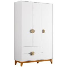 Imagem de Guarda Roupa Ipê 3 Portas 2 Gavetas Com Pés Madeira Maciça - Albatroz