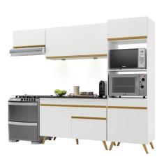Imagem de Armário De Cozinha Compacta 252cm V2015 Branco Dourado
