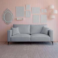 Imagem de sofá na caixa ubbe bouclé cinza 200 cm