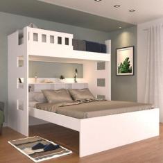 Imagem de Beliche Casal com Nichos e Grade de Proteção U233536 Foscarini