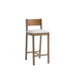 Imagem de Banqueta Madeira Maciça Manu Volttoni Nogueira