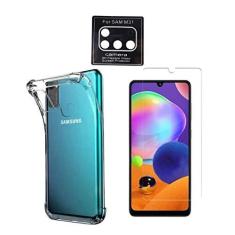 Imagem de Kit Capa Anti Queda Compatível Samsung Galaxy M31 + Película Comum Vidro + Película Nano Flexível Câmera