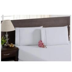Imagem de Lençol 3 Peças 400 Fios Cama De Casal Queen Branco Cotex - Veneza Enxo
