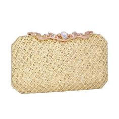 Imagem de Adoptfade Bolsas femininas grandes com strass para noite, Vermelho