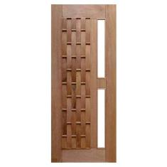 Imagem de Porta de Madeira Maciça Couro Longo Para Vidro Casmavi de Cedro Arana 