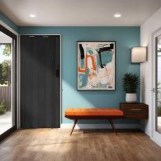 Imagem de Kit com 4 Portas Sanfonada de Pvc 210x94cm Bariri Preto absoluto