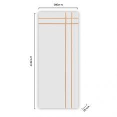 Imagem de Kit com 2 Folhas de Porta Madeira Decorada 210x90cm Espessura 3,5cm Mantiqueira Mgm Branco