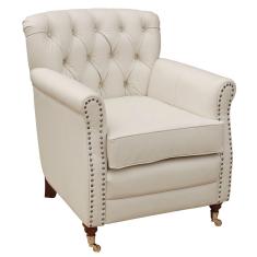 Imagem de Poltrona Decorativa Sala de Estar Níger Pés Príncipe Couro 