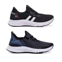 Imagem de Kit 2 Pares Tênis Para Caminhada Treino E Academia Masculinoefeminino