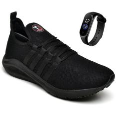 Imagem de Kit Tênis Esportivo Musculação Academia Caminhada Treino Leve CFT Palmilha Gel + Relógio LED-Masculino