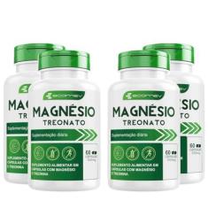 Imagem de 4Un Magnesio Treonato 500Mg Formula Importada Pura 240Cáps - Ecomev