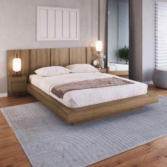 Imagem de Cama Queen Zurique 2 Portas Marrom - Art In Móveis
