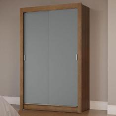 Imagem de Guarda-roupa Solteiro 2 Portas de Correr Rustic/cinza Milano Madesa