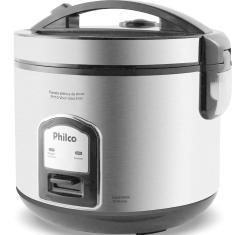Imagem de Panela Arroz Elétrica Britânia 10 Xícaras Legume PH10P Visor Glass Inox Risoto Antiaderente Mantem Aquecido