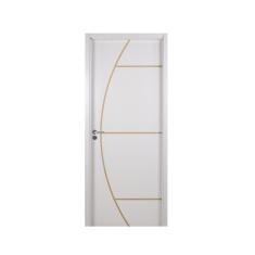 Imagem de Kit Porta de Madeira Decorada 215x84cm com Batente de MDF Ultra 12cm Gaúcha MGM Branco