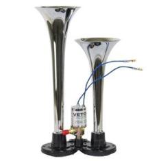 Imagem de Buzina Ar 2 Cornetas 24v Caminhão Onibus Eletropneumatic