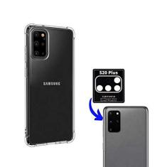 Imagem de Capinha Anti Queda Compatível Samsung S20 Plus Tela 6.7 + Película Câmera Nano Gel