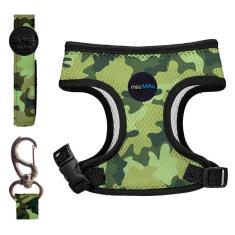 Imagem de Conjunto Peitoral Style Mesh e Guia Camuflada para Gatos - Tam. Único