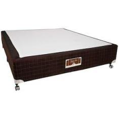 Imagem de Base Box de Casal Castor Sellect P com Revestimento em Tecido Suede 40x138x188cm - Marrom