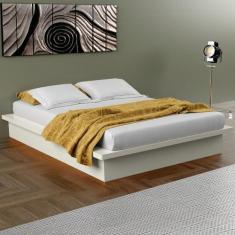 Imagem de Cama De Casal 100% Mdf Off White Tw22 - Dalla Costa