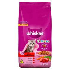 Imagem de Ração Para Gatos Whiskas Filhotes Sabor Carne E Leite 2,7Kg