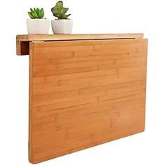 Imagem de Mesa de parede dobrável para cozinha, mesa de folhas rebatíveis montada na parede, mesa dobrável de computador para pequenos espaços domésticos, mesa de jantar flutuante para economia de esp