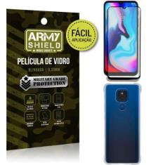 Imagem de Película 3D Fácil Aplicação Moto E7 Plus +Capa Anti Shock - Armyshield