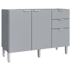 Imagem de Balcão De Cozinha Para Pia 3 Portas 2 Gavetas 100% Mdf Griseo Co9320 -