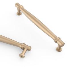 Imagem de Asidrama Pacote com 10 puxadores de armário de cozinha bronze champanhe 6,3 polegadas (160 mm), puxadores de armário de cozinha para puxadores de gaveta de armário