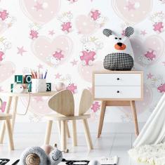 Imagem de Papel de Parede Adesivo Infantil Coração N02286 Rolo de 0,58x3,00M