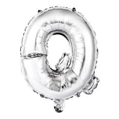 Imagem de Balão Metalizado Letra Q Prata 16" (40cm) - Mundo Bizarro