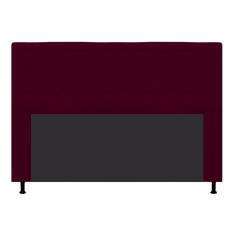 Imagem de Cabeceira Estofada Dama 160 Cm Queen Size Com Botonê Suede Bordô - Adj Decor