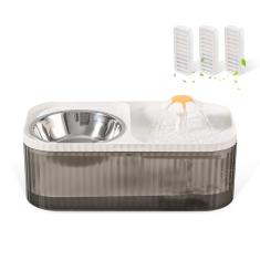 Imagem de Fonte de água e tigela de comida para gatos jeeramia 3L/3.4qt