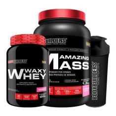 Imagem de Kit Waxy Whey 900G + Amazing Mass 1,5 Kg + Coqueteleira - Bodybuilders