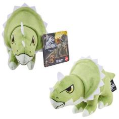 Imagem de Pelúcia Dinossauro Triceratops Com Som Jurassic World Dominion Mini - 