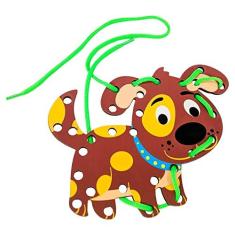Imagem de Alinhavo Infantil Cachorro Brinquedo Educativo e Pedagógico