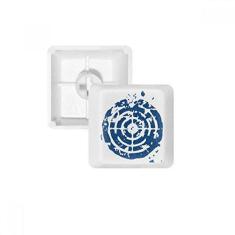 Imagem de Teclado mecânico PBT com design de alvo azul, design redondo, teclado mecânico