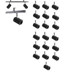 Imagem de Kit 19 Spot Trilho Perfilado Eletro Calha Par20 Bulbo Ol8